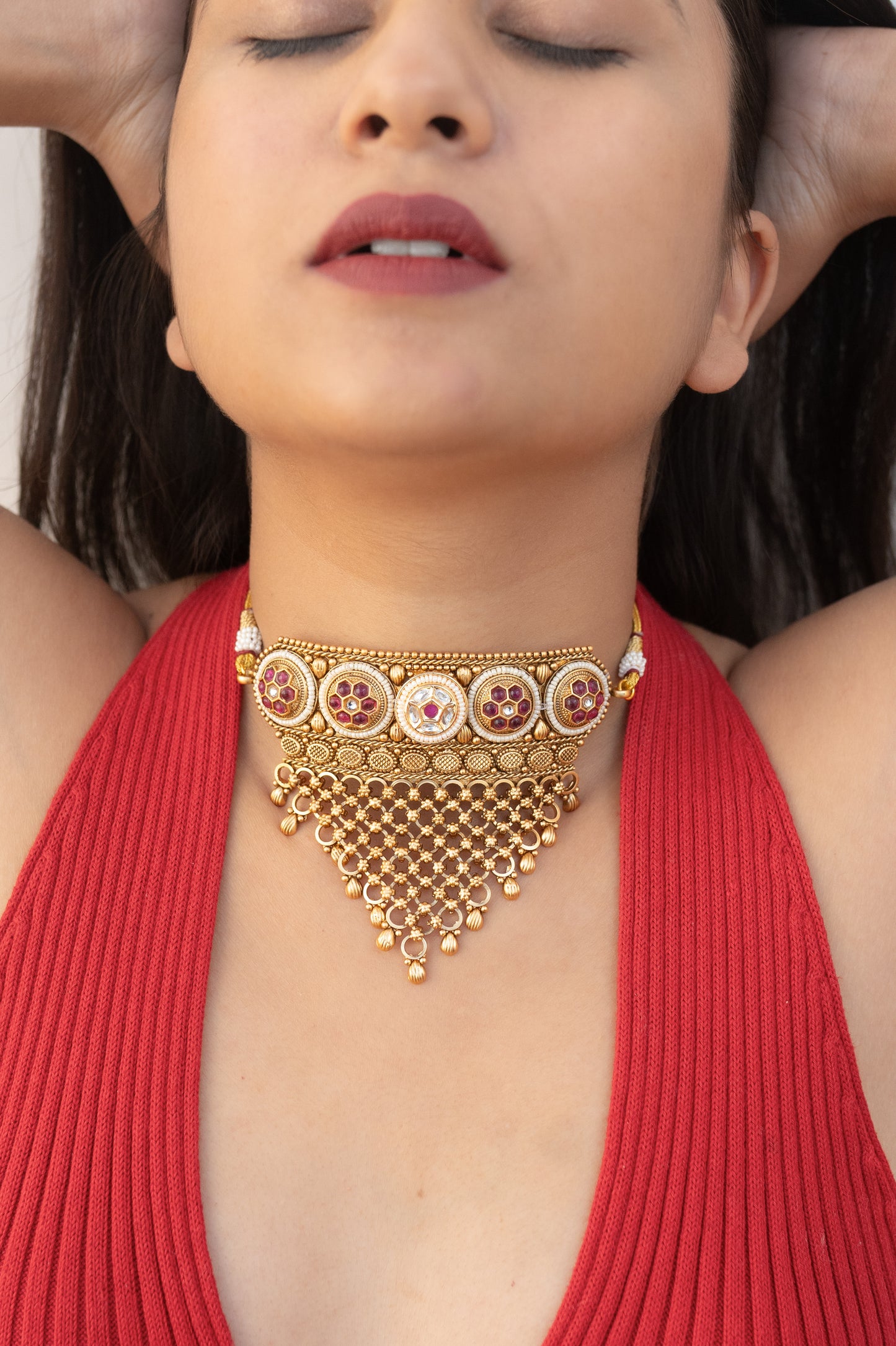 SIddhi choker in Rajwada Polish