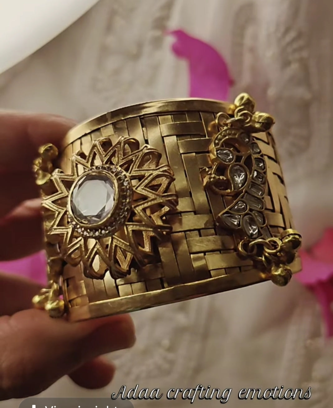 Golden Weaved Nirvaani Cuff