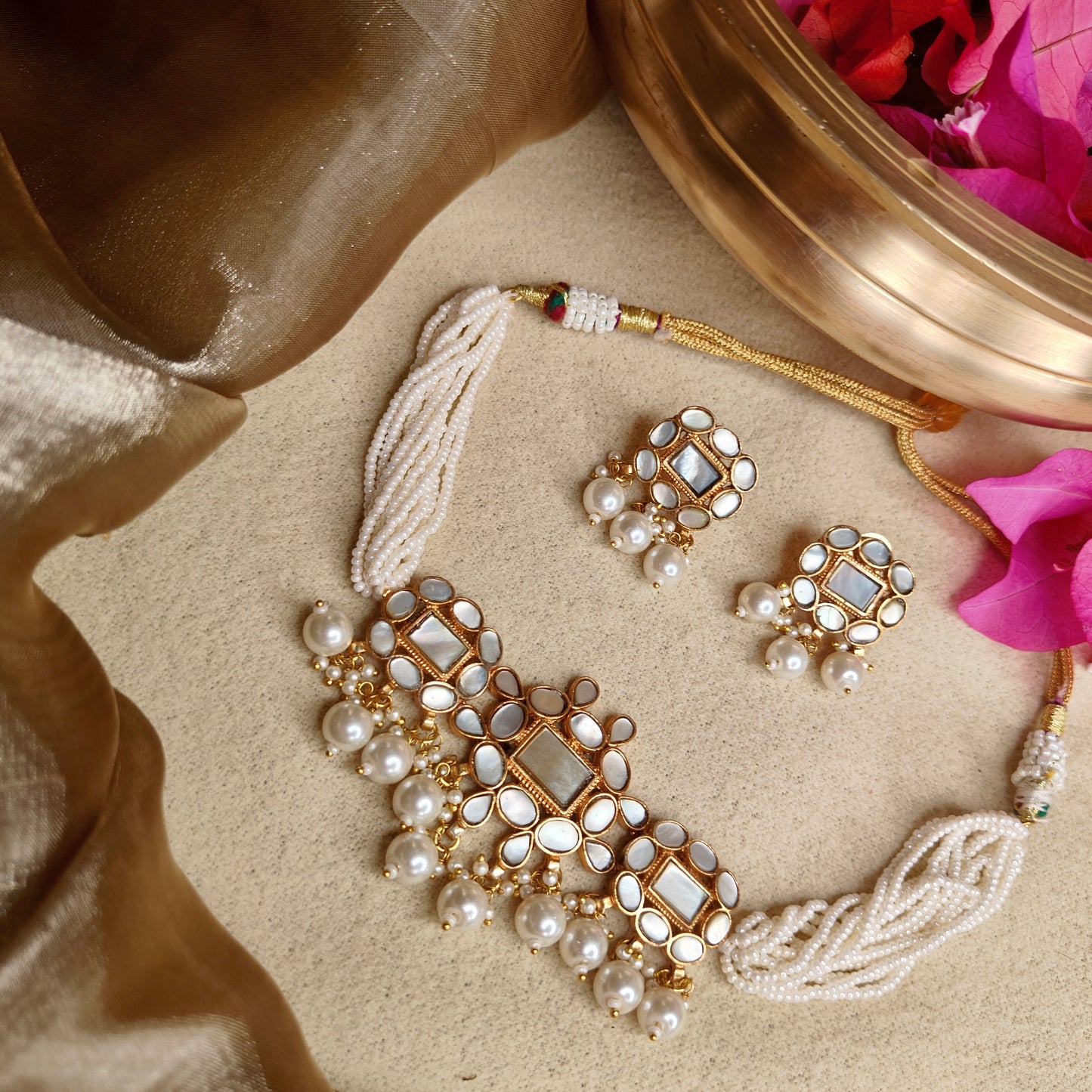 mother Of Pearl Choker