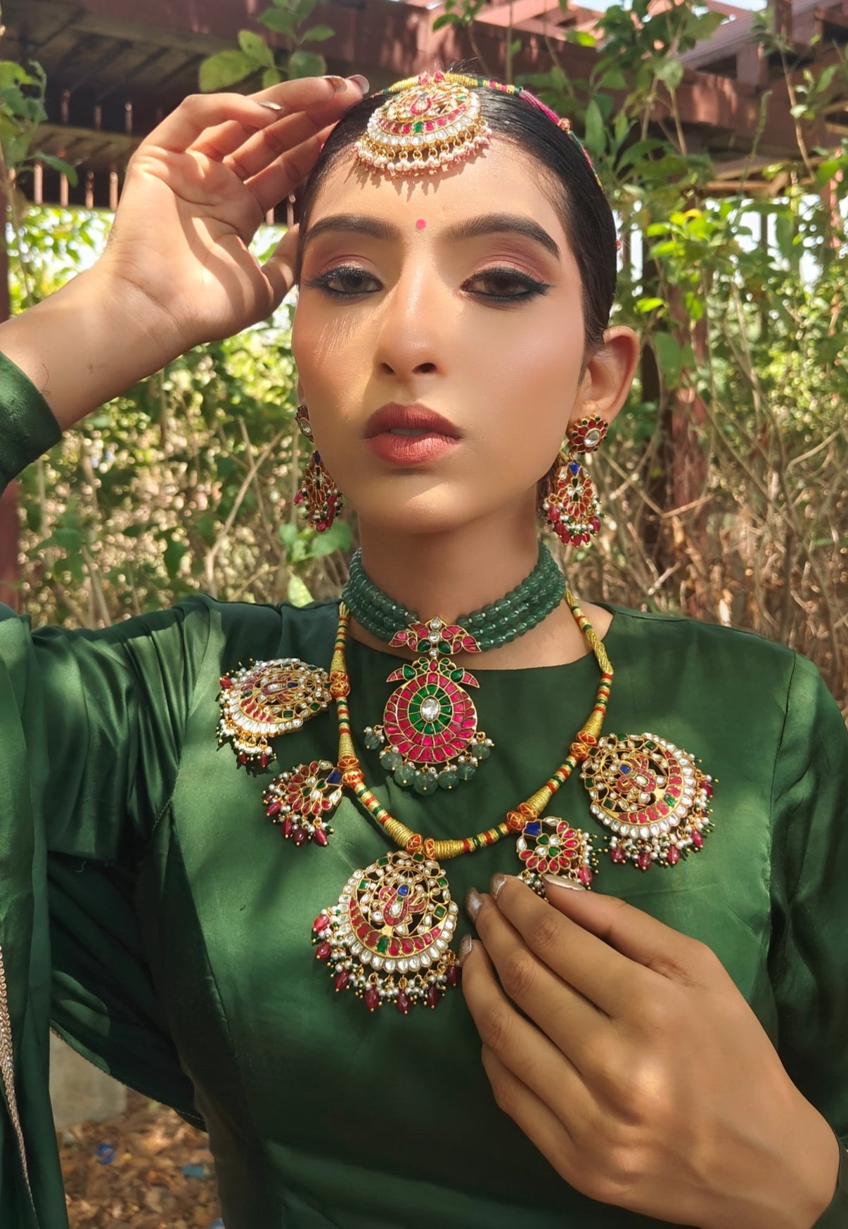 Rani Sahiba jadau Kundan necklace set