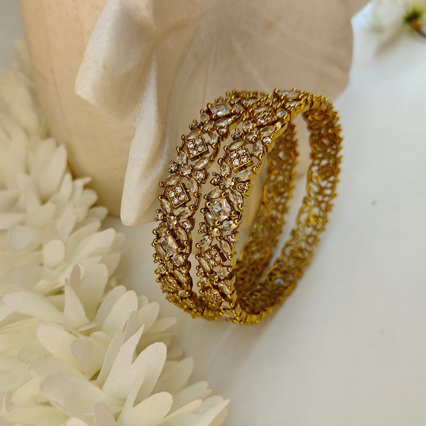 American diamond mehndi polish bangles