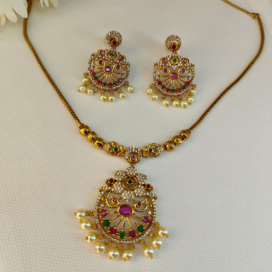 CZ Kemp Stones Necklace