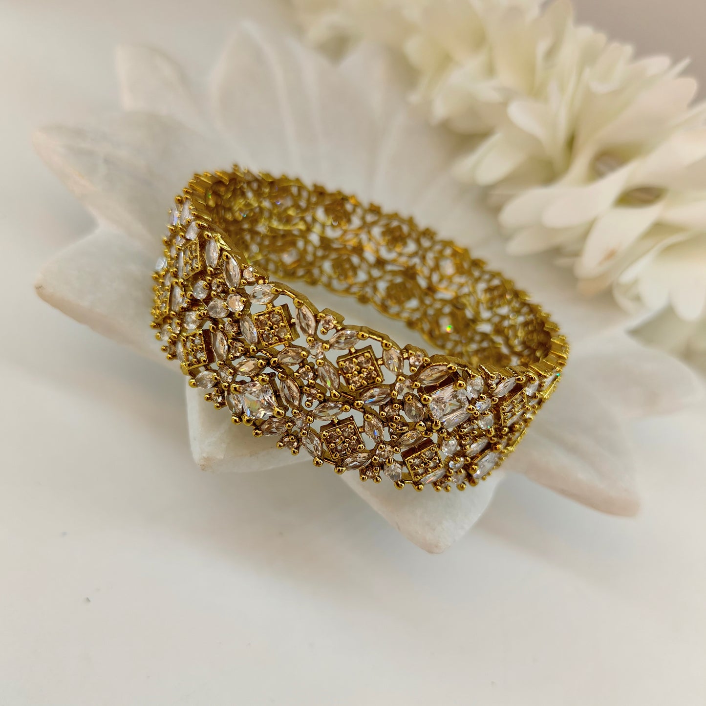American diamond mehndi polish bangles