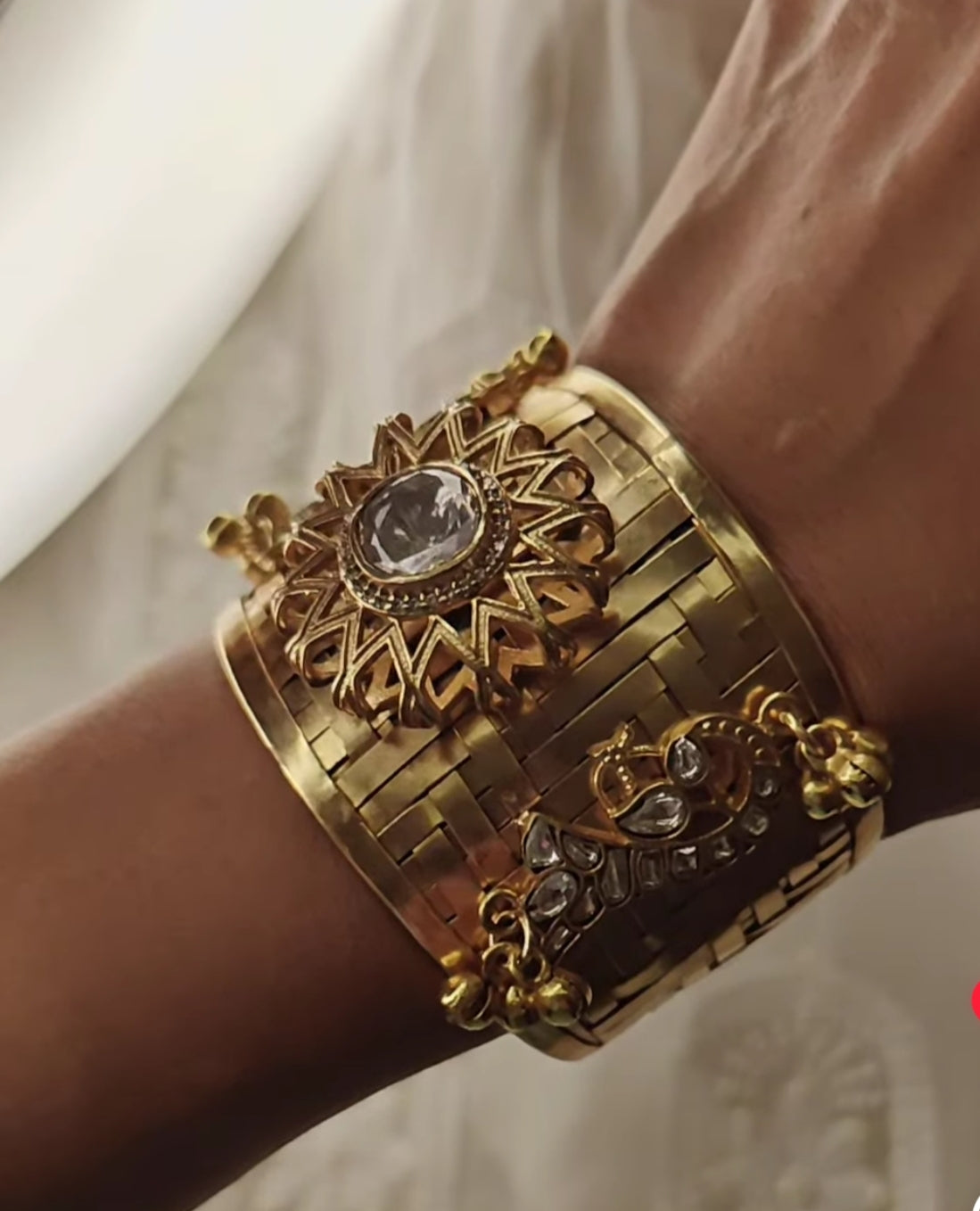 Golden Weaved Nirvaani Cuff