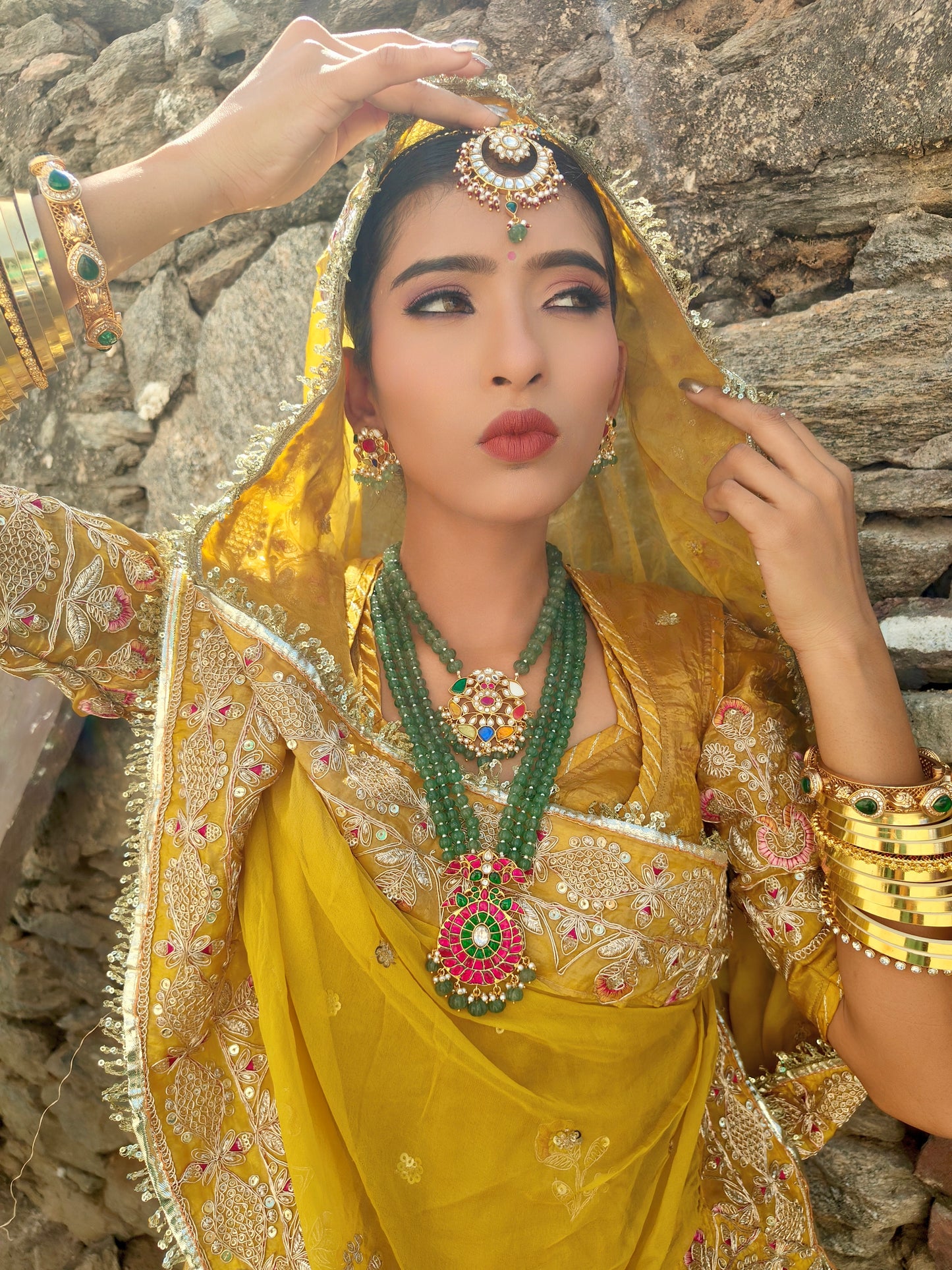 Navratn jadau Kundan necklace set