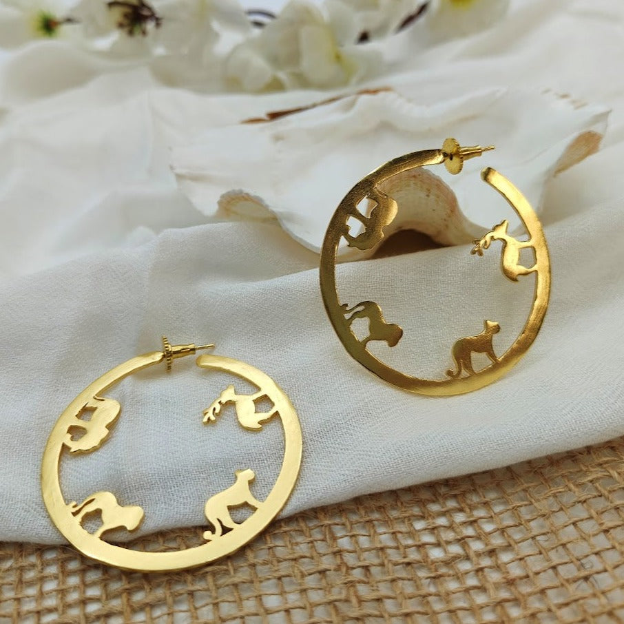 Animal Hoop Earrings