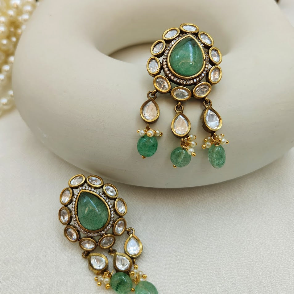 Double 8-Stone Polki Chocker Set