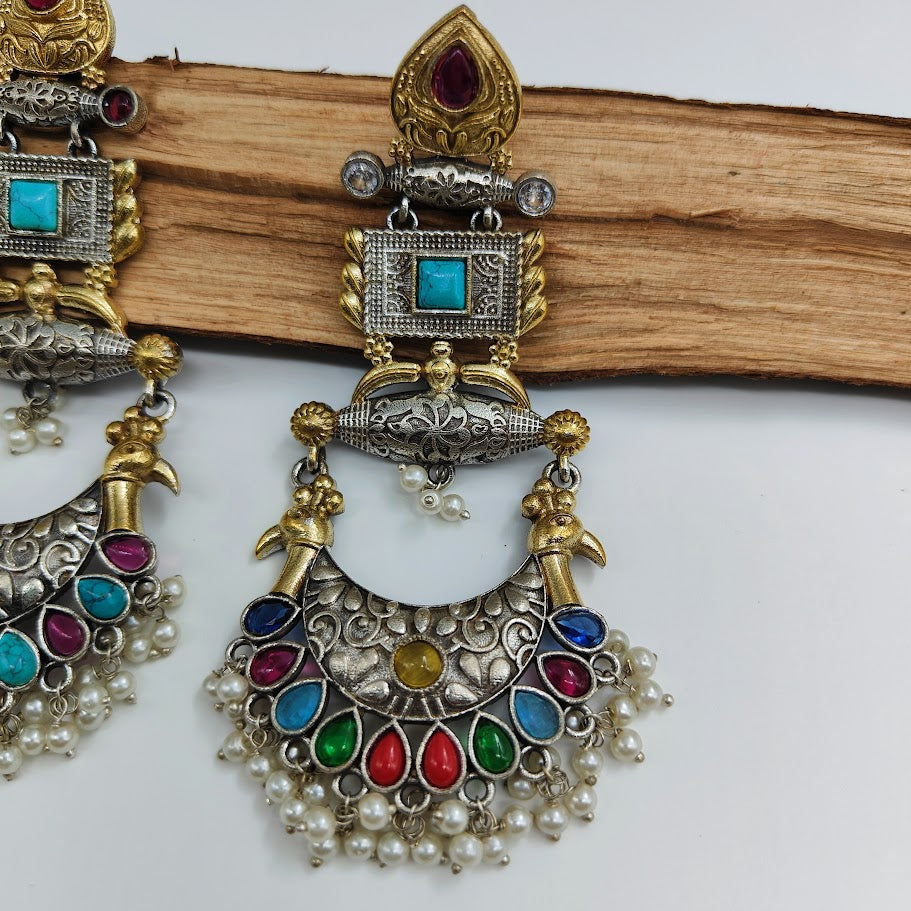 Multi Color Rajwadi Jhumka