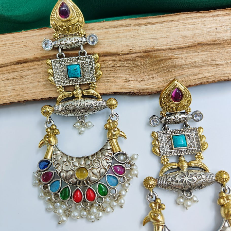 Multi Color Rajwadi Jhumka