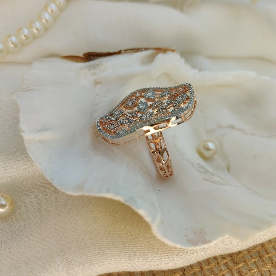 Rose Gold Zircon Ring