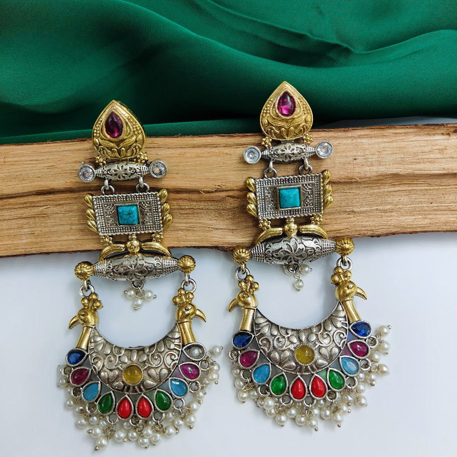 Multi Color Rajwadi Jhumka