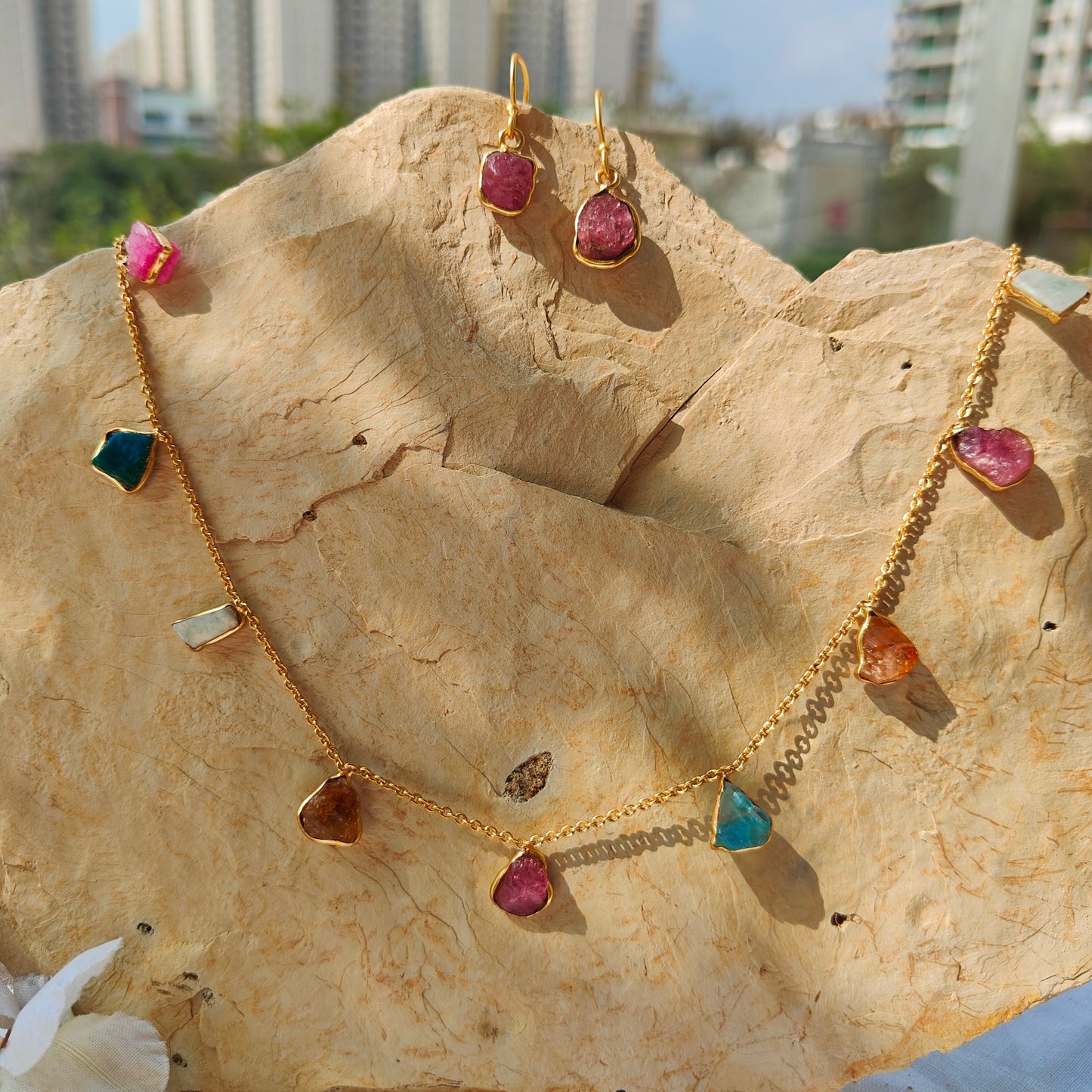 Love (Natural stone necklace set)