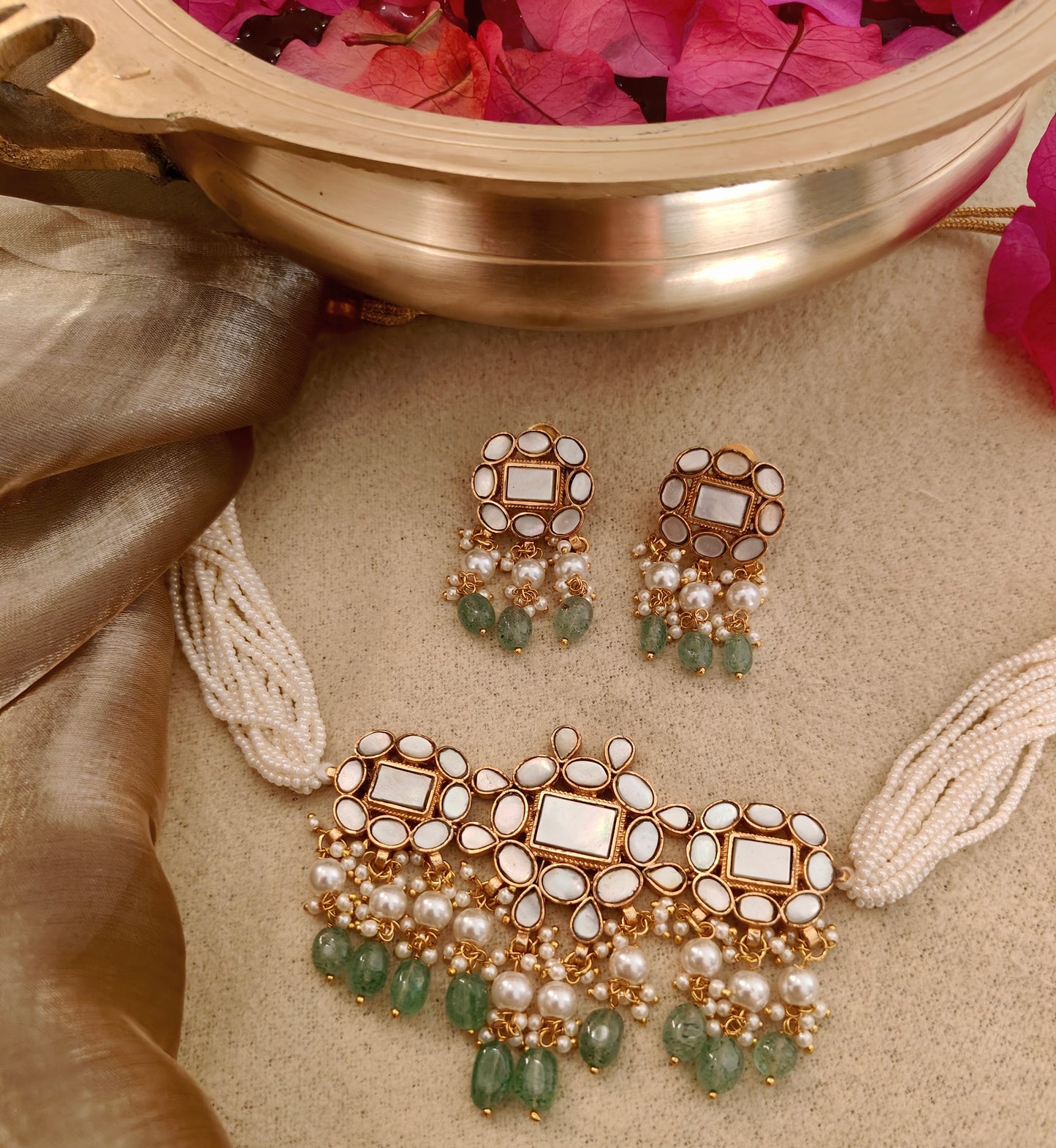 mother Of Pearl Choker