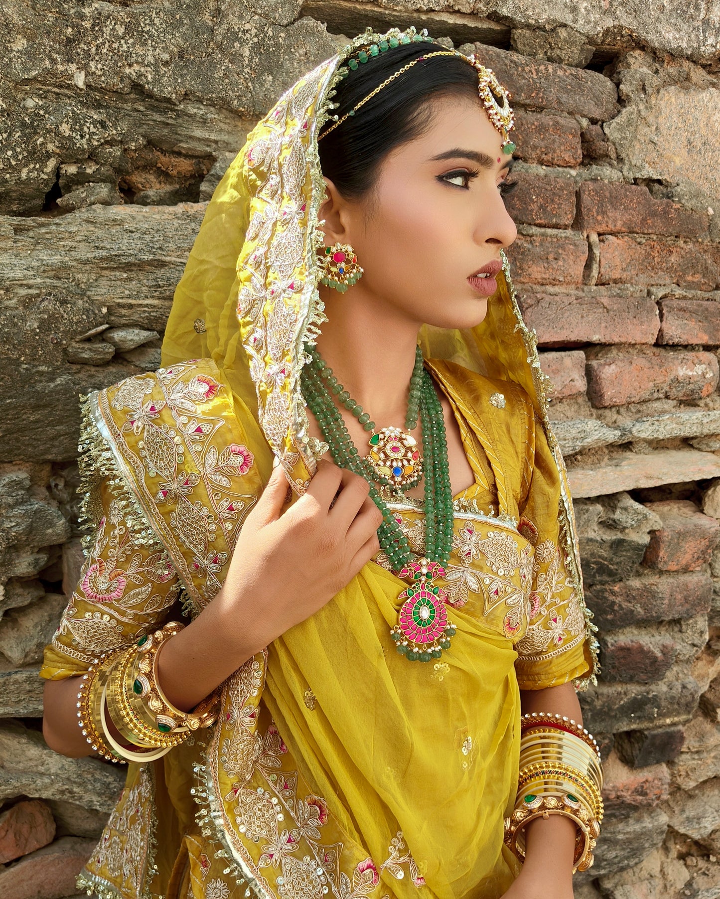 Navratn jadau Kundan necklace set