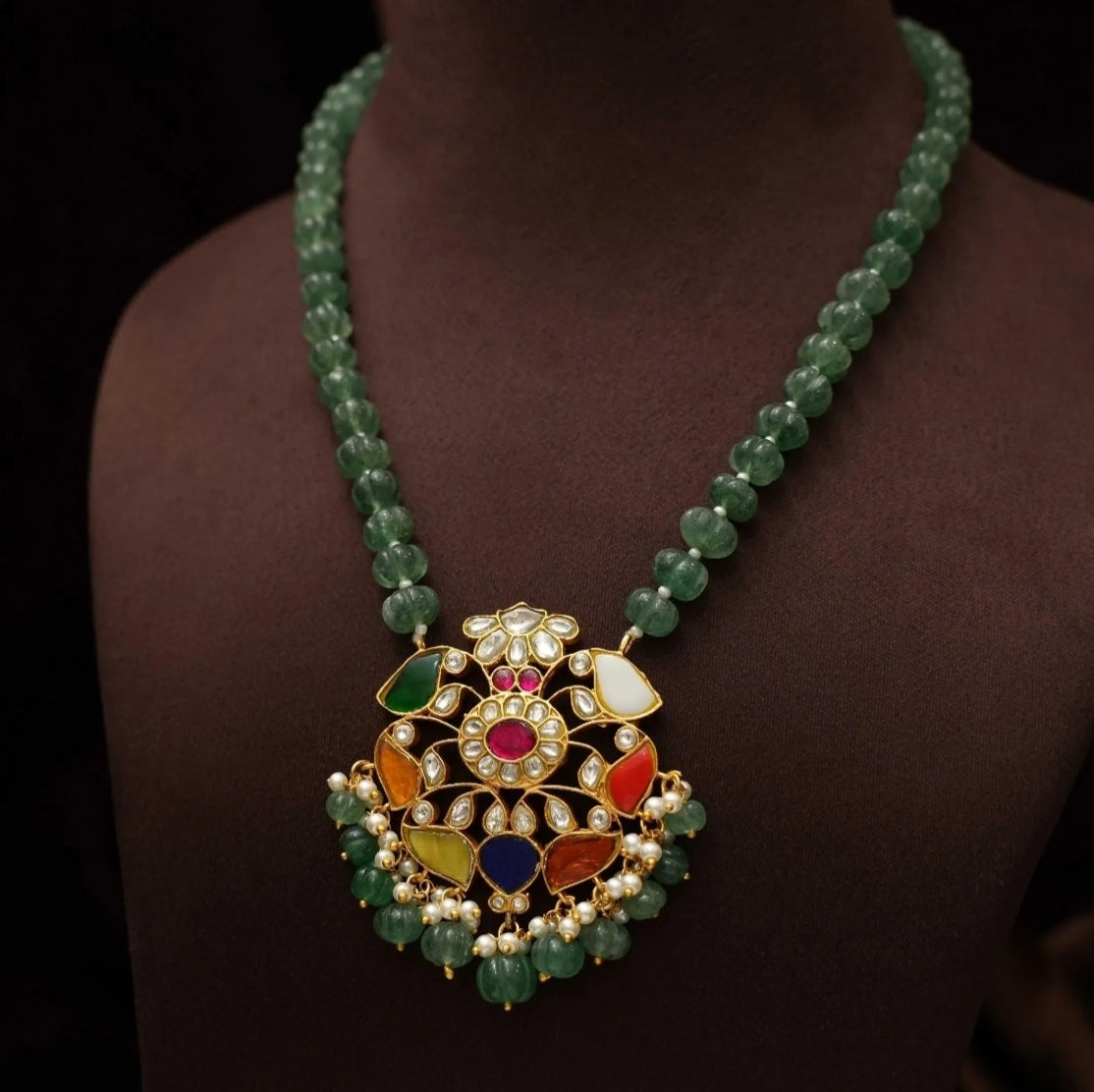 Navratn jadau Kundan necklace set