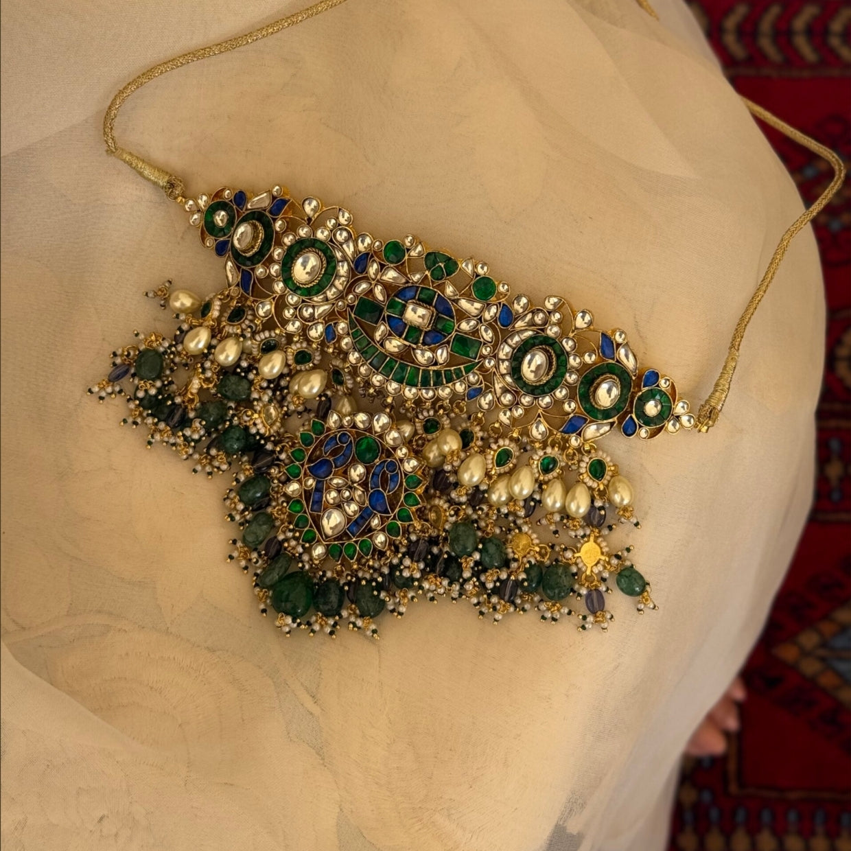 Mahira Jadav Kundan necklace set