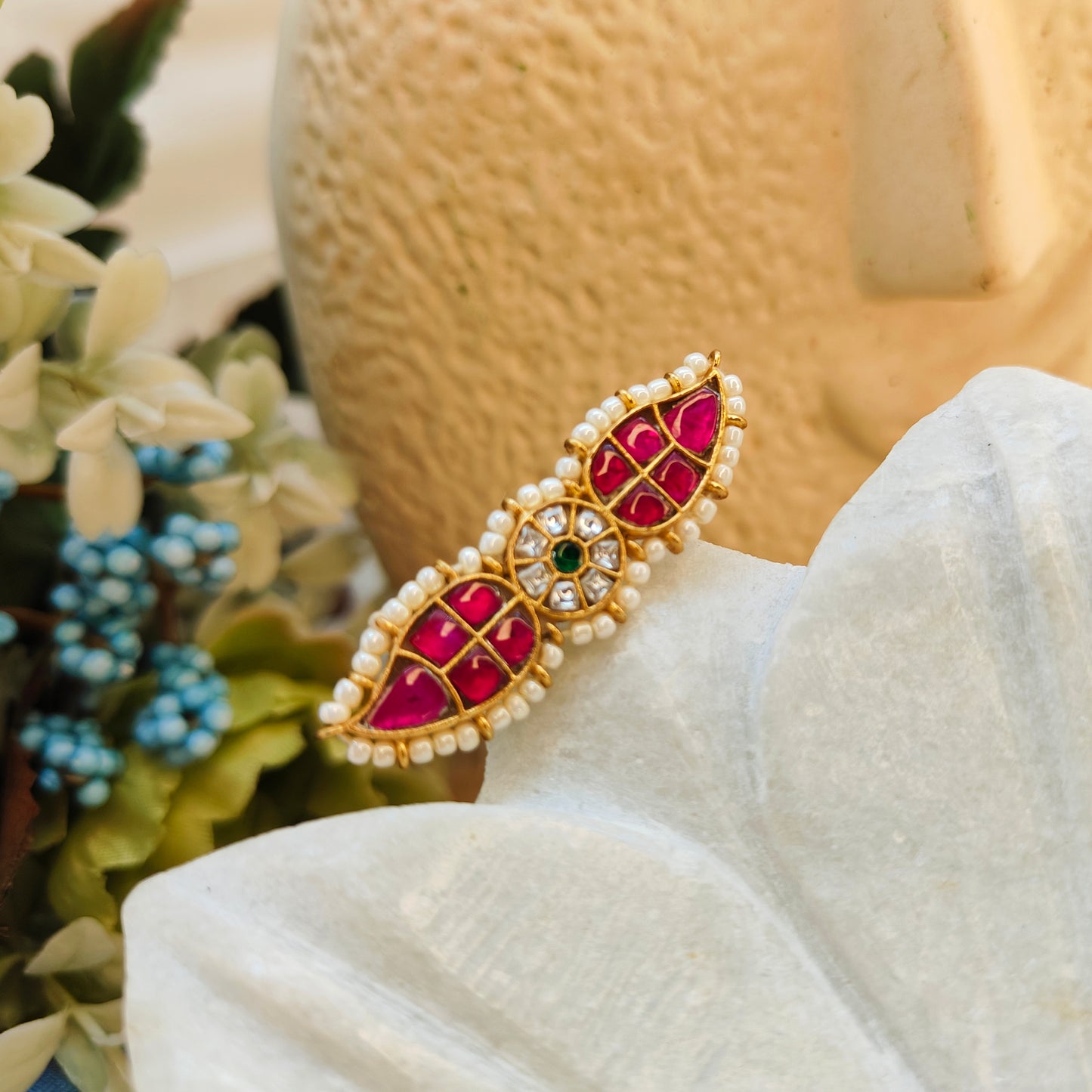 Elegant Pachi Kundan Ring