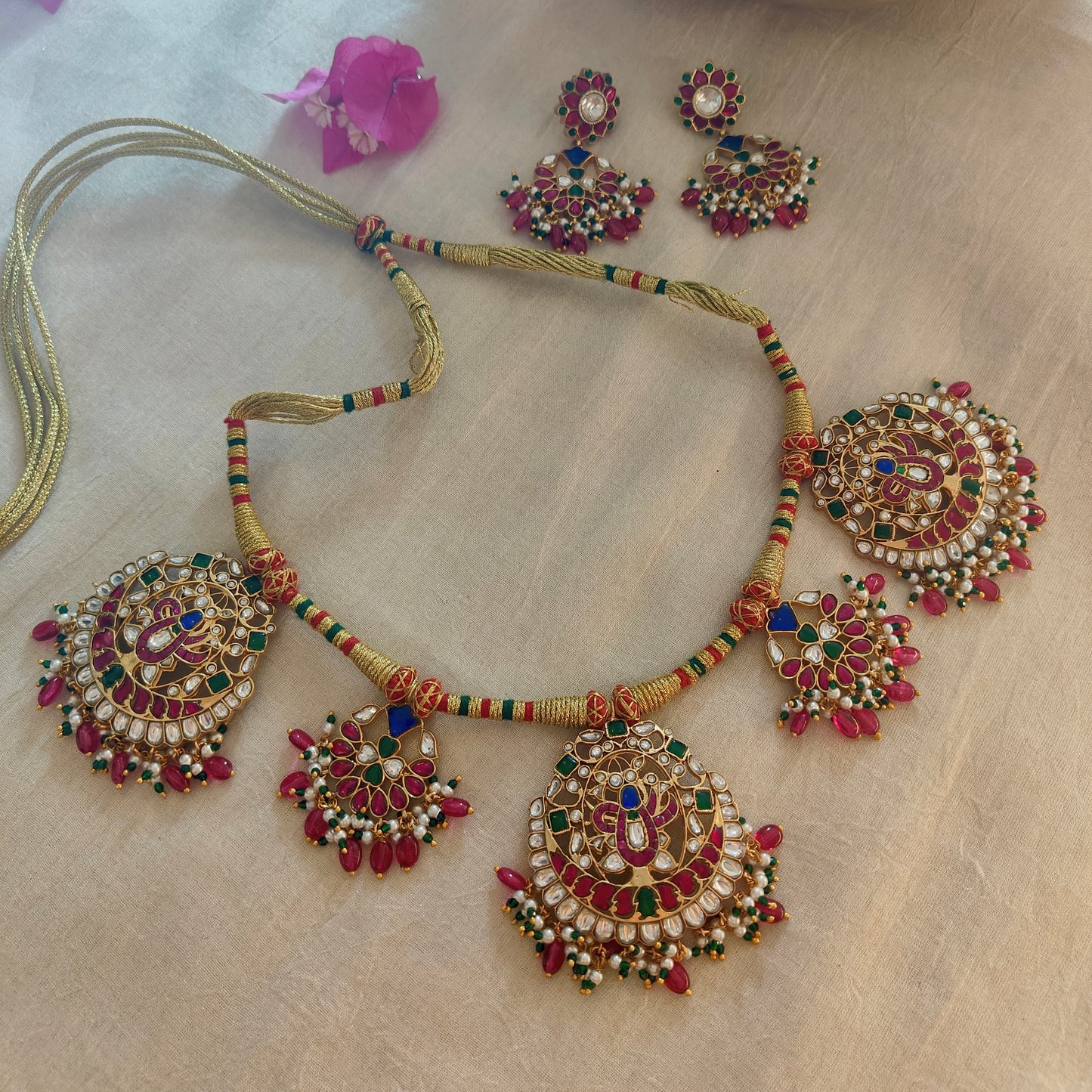 Rani Sahiba jadau Kundan necklace set