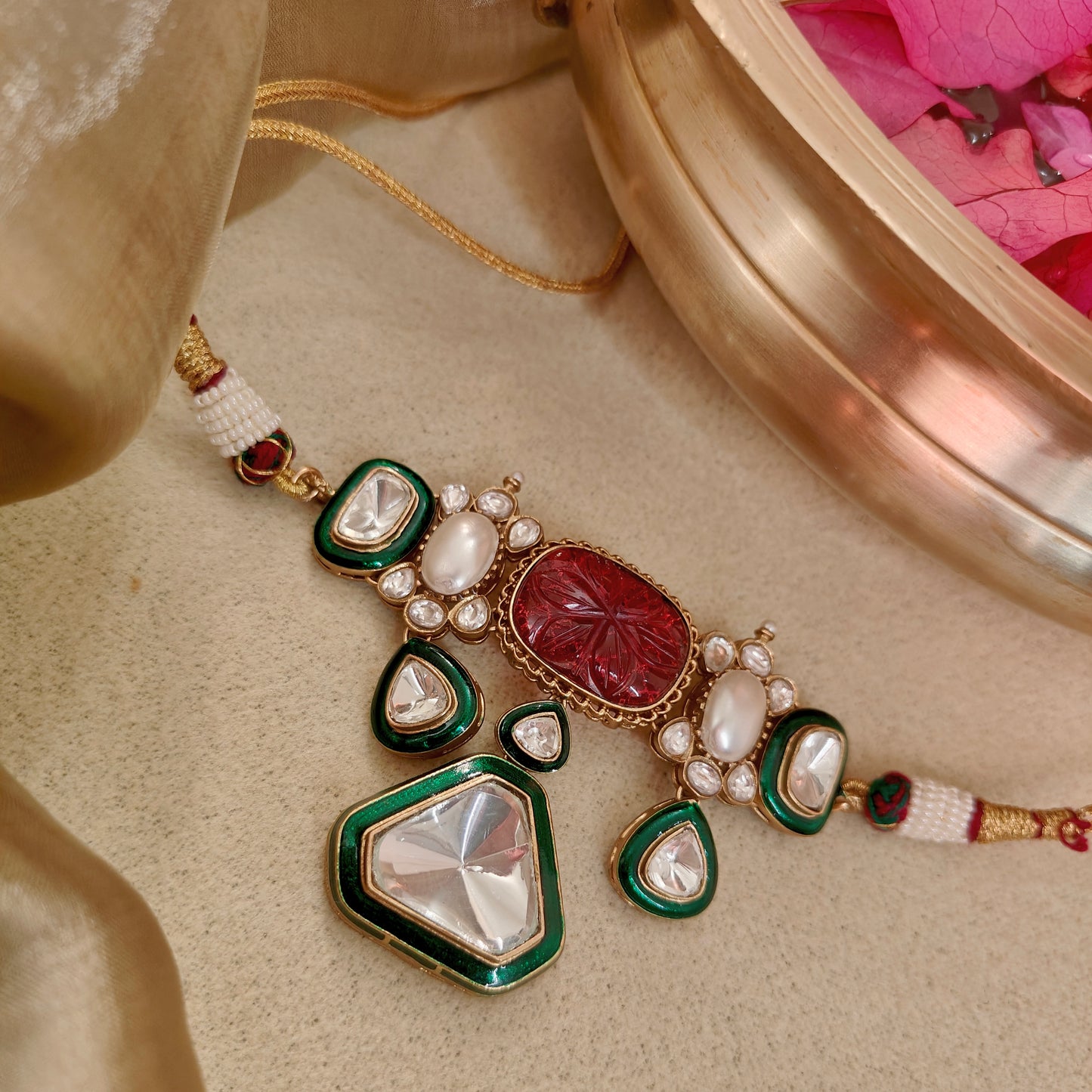 Ragini moissanite choker set