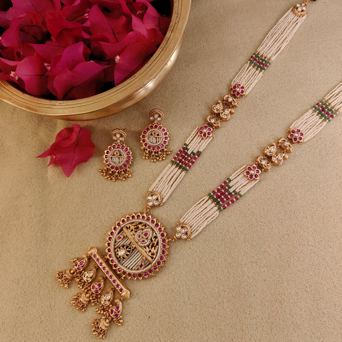 Saanjh Antique Layered Necklace Set