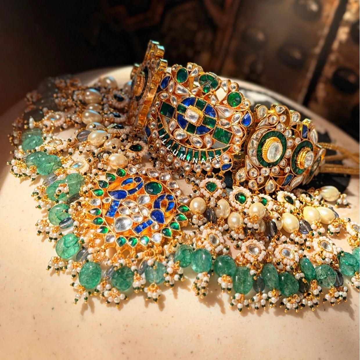 Mahira Jadav Kundan necklace set